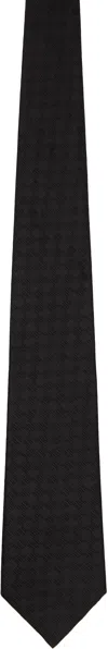 Comme Des Garçons Homme Deux Black Basket Silk Tie In Black