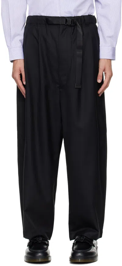 Comme Des Garçons Homme Deux Black Belted Trousers In 1 Black