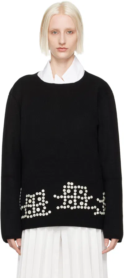 Comme Des Garçons Homme Deux Black Button Sweater In 1 Black