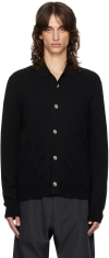 COMME DES GARÇONS HOMME DEUX BLACK BUTTONED WOOL CARDIGAN