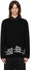 Comme Des Garçons Homme Deux Black Buttons Sweater In Black
