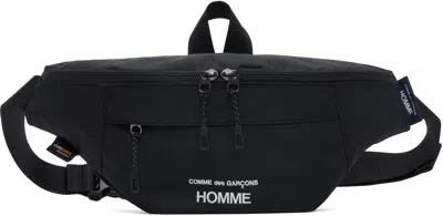 Comme Des Garçons Homme Deux Black Cordura Logo Crossbody Bag