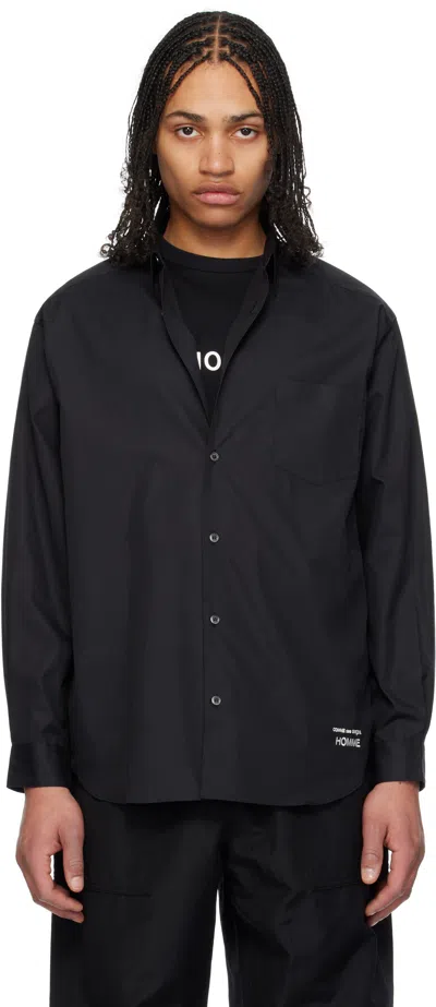 Comme Des Garçons Homme Deux Black Cotton Broad Shirt
