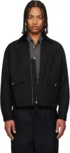 Comme Des Garçons Homme Deux Black Cotton Nylon Cordura Triple Layer Jacket In Black