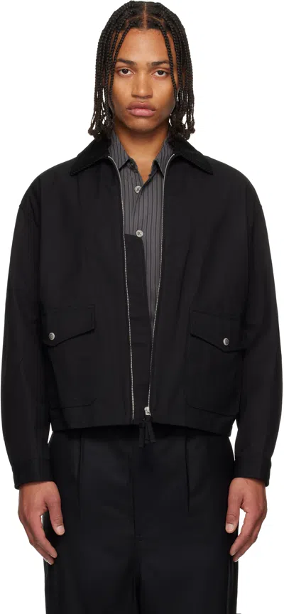 Comme Des Garçons Homme Deux Black Cotton Nylon Cordura Triple Layer Jacket