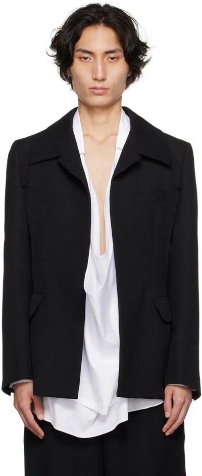 Comme Des Garçons Homme Deux Black Cutout Blazer In 1 Black