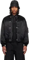 Comme Des Garçons Homme Deux Black Double Twill Bomber Jacket In Black