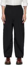 COMME DES GARÇONS HOMME DEUX BLACK DRAWSTRING CARGO PANTS