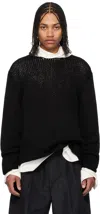 Comme Des Garçons Homme Deux Black Droptail Sweater In Black