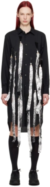 Comme Des Garçons Homme Deux Black Fringe Shirt In 1 Black/black