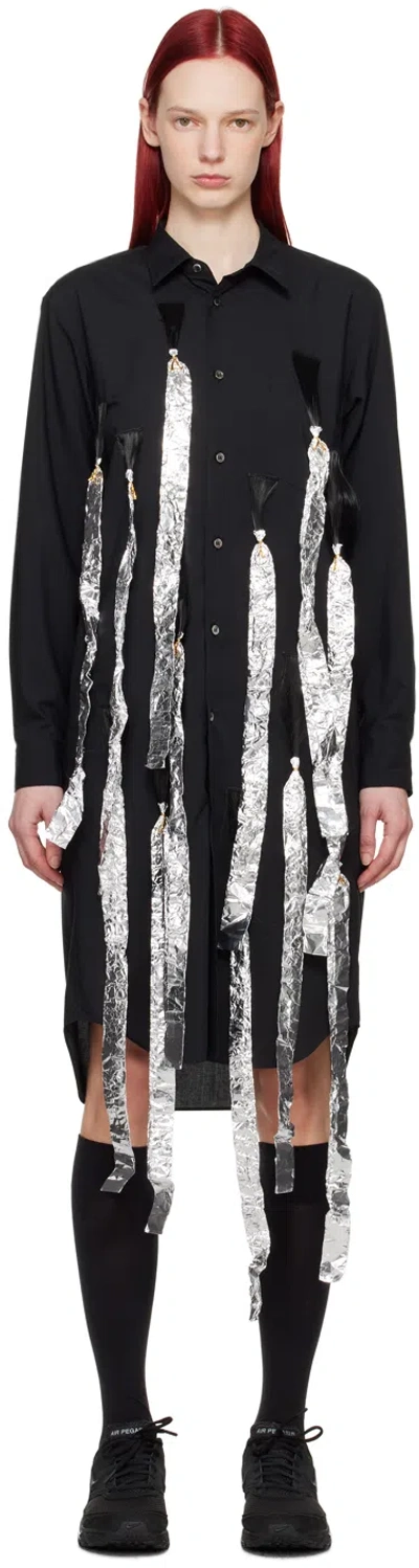Comme Des Garçons Homme Deux Black Fringe Shirt In 1 Black/black