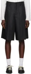 Comme Des Garçons Homme Deux Black Gabardine Shorts In 1 Black