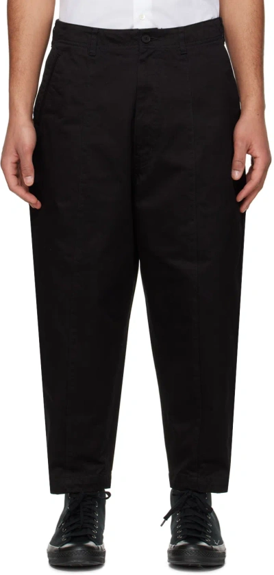 Comme Des Garçons Homme Deux Black Garment-dyed Trousers In 1 Black