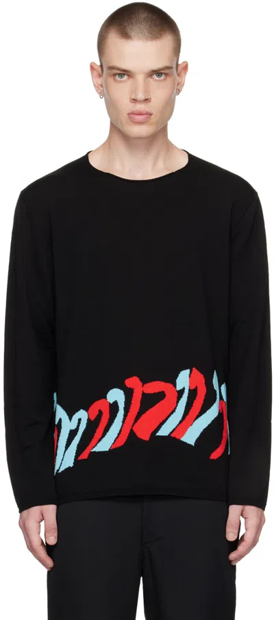 Comme Des Garçons Homme Deux Black Graphic Sweater In 1 Black