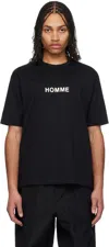 Comme Des Garçons Homme Deux Logo T-shirt For Men Short Sleeves In 1 Black