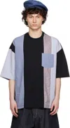 Comme Des Garçons Homme Deux Black Multi Fabrics Mix T-shirt In Black