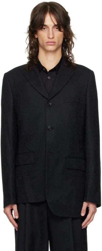 Comme Des Garçons Homme Deux Black Paisley Blazer In 1 Black