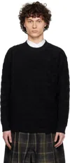 Comme Des Garçons Homme Deux Black Pilled Jacquard Check Pattern Sweatshirt In Black