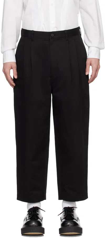 Comme Des Garçons Homme Deux Black Pleated Trousers In 1 Black