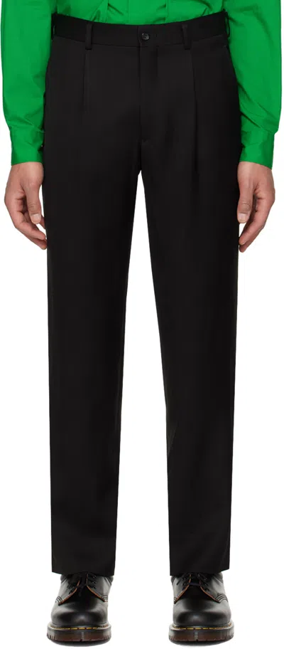 Comme Des Garçons Homme Deux Black Pleated Trousers