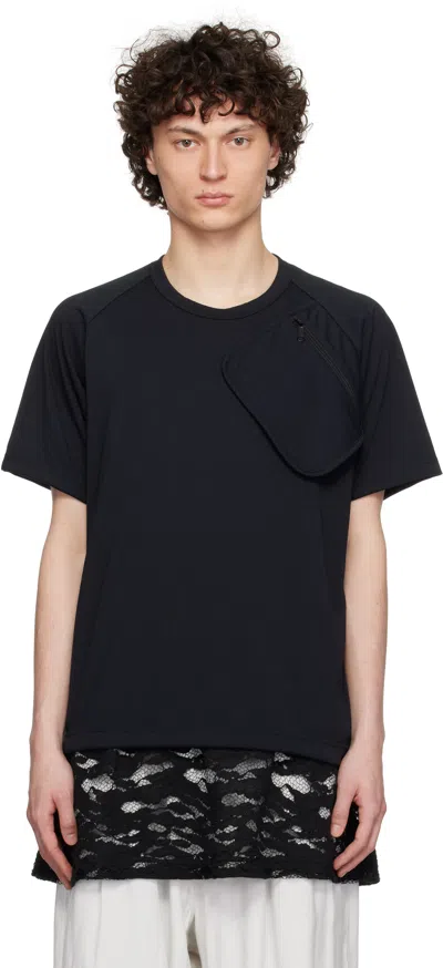 Comme Des Garçons Homme Deux Black Polyester Jersey T-shirt