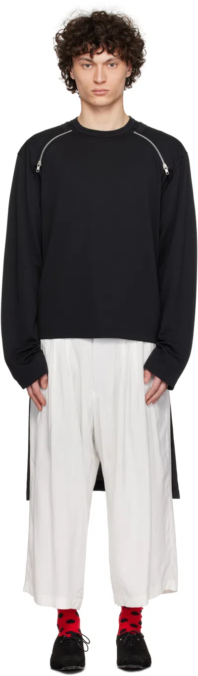 Comme Des Garçons Homme Deux Zipped Convertible Sweatshirt In Black