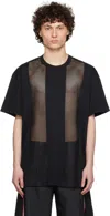 Comme Des Garçons Homme Deux Panelled T-shirt In Black X Black