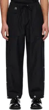 Comme Des Garçons Homme Deux Black Wool High-density Poplin Trousers In Black