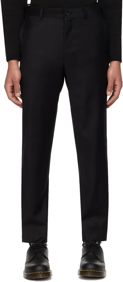 Comme Des Garçons Homme Deux Black Zip Trousers In 1 Black