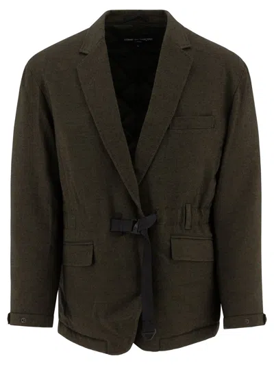 Comme Des Garçons Homme Deux Blazer With Self-tie Fastening Jackets Green