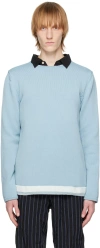 Comme Des Garçons Homme Deux Blue Crewneck Sweater In 1 Sax