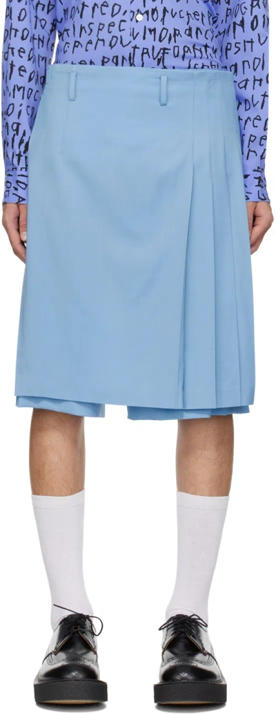 Comme Des Garçons Homme Deux Blue Wrapped Shorts