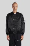 Comme Des Garçons Homme Deux Black Double Twill Bomber Jacket In Black