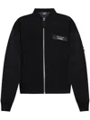 Comme Des Garçons Homme Deux Knitted Jersey Bomber Jacket In Black