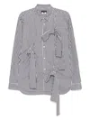 Comme Des Garçons Homme Deux Comme Des Garcons Homme Plus Pinstripe Shirt With Bows White In Schwarz