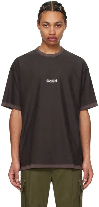 Comme Des Garçons Homme Deux Brown Inverted Seam T-shirt In 2 Brown