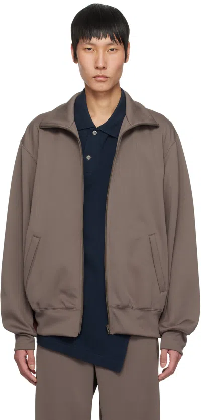 Comme Des Garçons Homme Deux Brown Striped Track Jacket In 2 Mocha