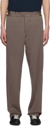 Comme Des Garçons Homme Deux Brown Striped Track Pants In 2 Mocha