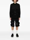 Comme Des Garçons Homme Deux Buckle Strap Shorts In Black