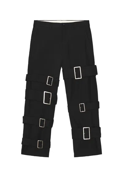 Comme Des Garçons Homme Deux Buckle Trousers In Black