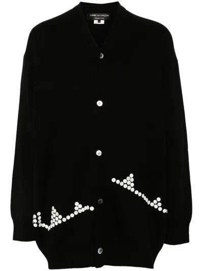 Comme Des Garçons Homme Deux Comme Des Garçons Homme Plus Button Detail Sweater In Black