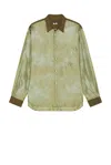 Comme Des Garçons Homme Deux Button Down Shirt In Green