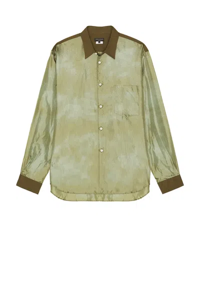 Comme Des Garçons Homme Deux Button Down Shirt In Green