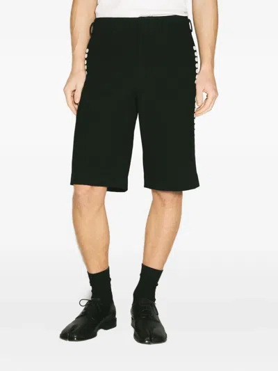COMME DES GARÇONS HOMME DEUX BUTTON-EMBELLISHED SHORTS