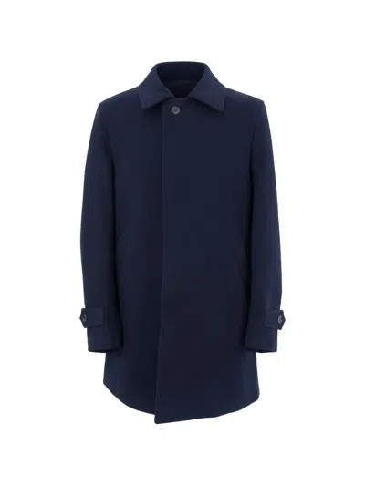 Comme Des Garçons Homme Deux Button-front Wool Coat In Blue
