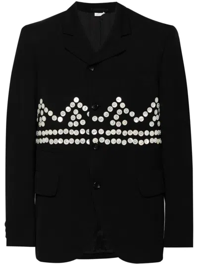 Comme Des Garçons Homme Deux Buttoned Blazer In Black