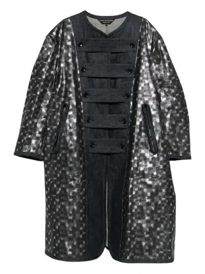 Comme Des Garçons Homme Deux Buttoned Panelled Coat In Multi