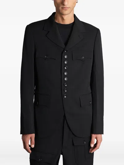 Comme Des Garçons Homme Deux Buttoned Pocket Jacket In Black