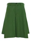 Comme Des Garçons Homme Deux Buttoned Shorts In Green