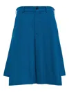 Comme Des Garçons Homme Deux Buttoned Tailored Shorts In Blue